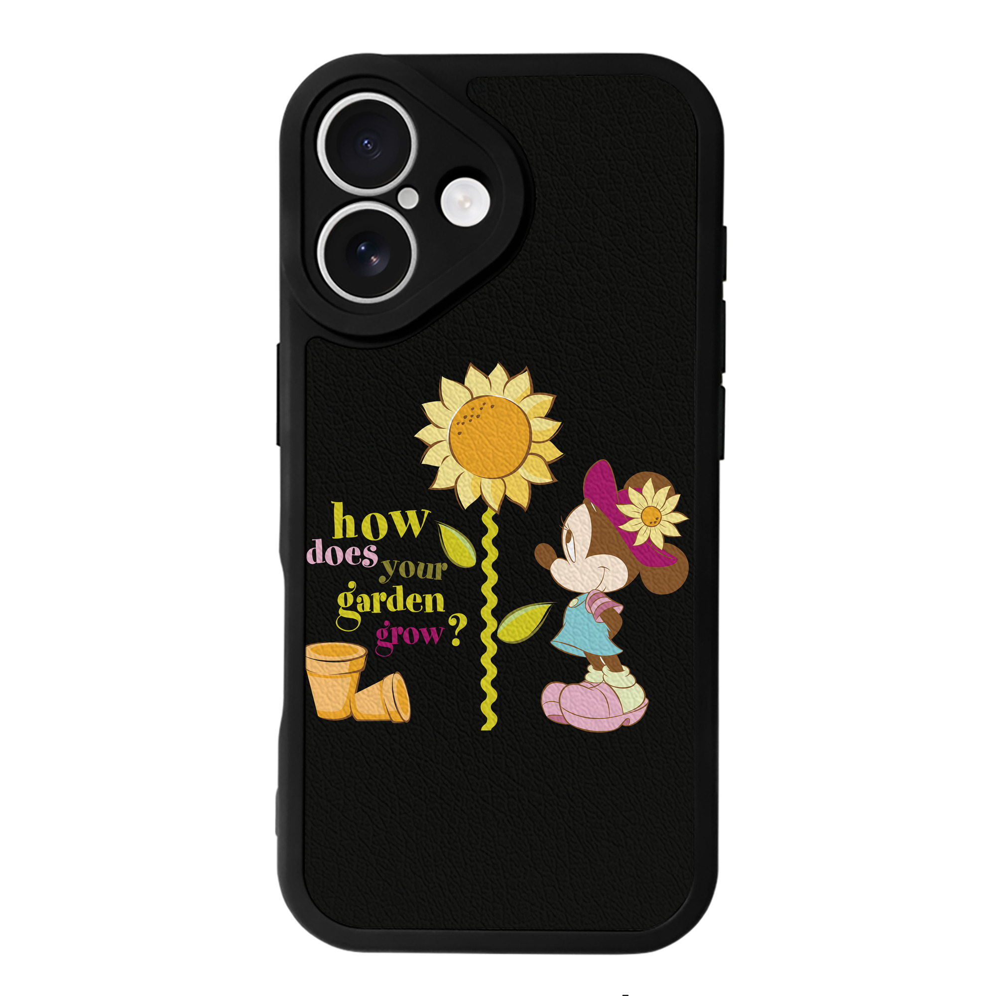 （画像用） ミッキーマウス Mickey Mouse 【iPhone 16シリーズ対応】シリコンスマホケース（レザー調） 材質：シリコン